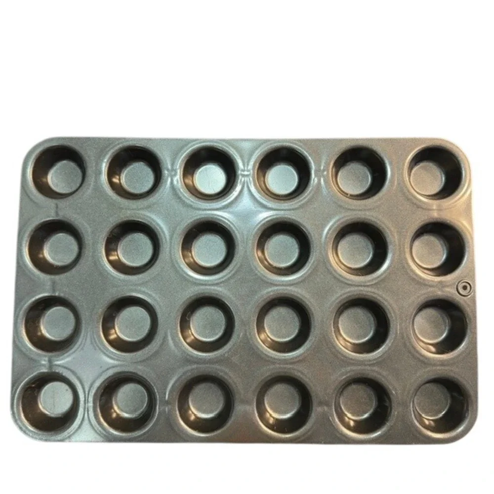 Pampered Chef Mini Muffin Pan 24 Cup Nonstick Carbon Steel Bakeware #1606